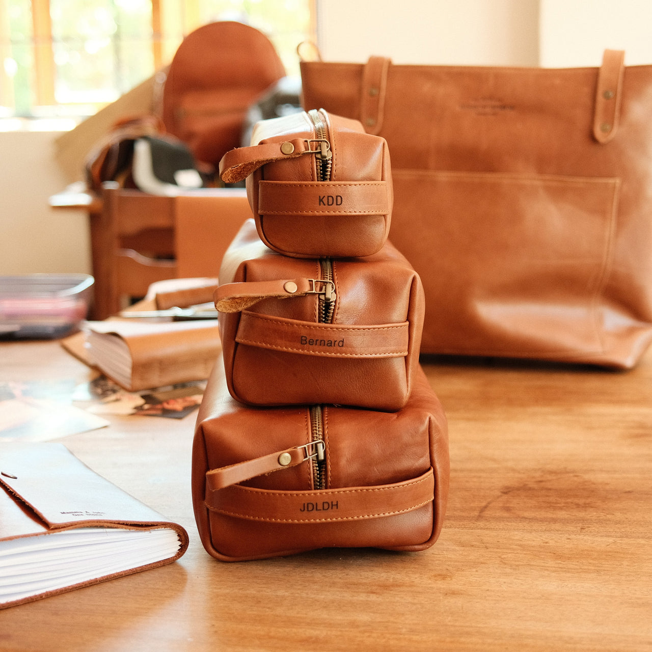 Leather Toilet Bags