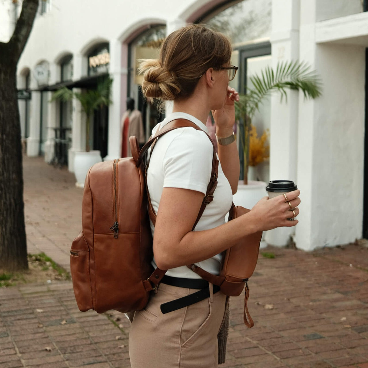 Lunar + Leather Backpack