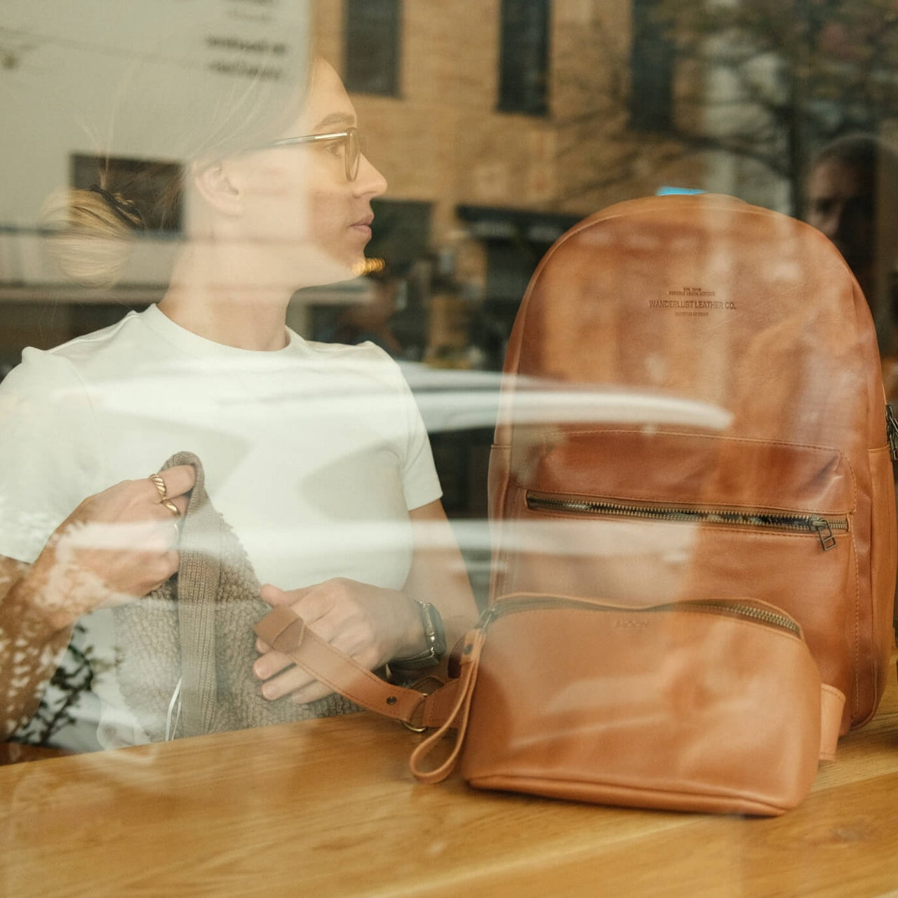 Lunar + Leather Backpack